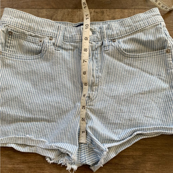 J. Crew high rise striped denim shorts - Picture 8 of 10